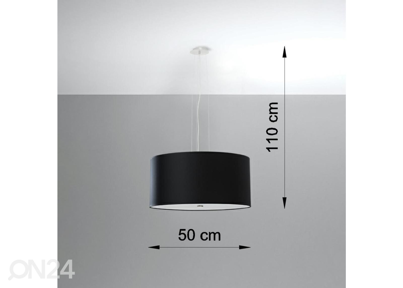 Kattovalaisin Otto 50, musta kuvasuurennos mitat