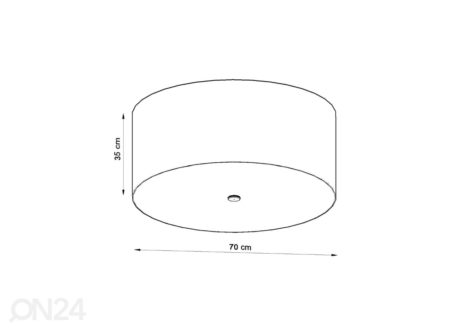 Kattovalaisin Otto 70, musta kuvasuurennos mitat
