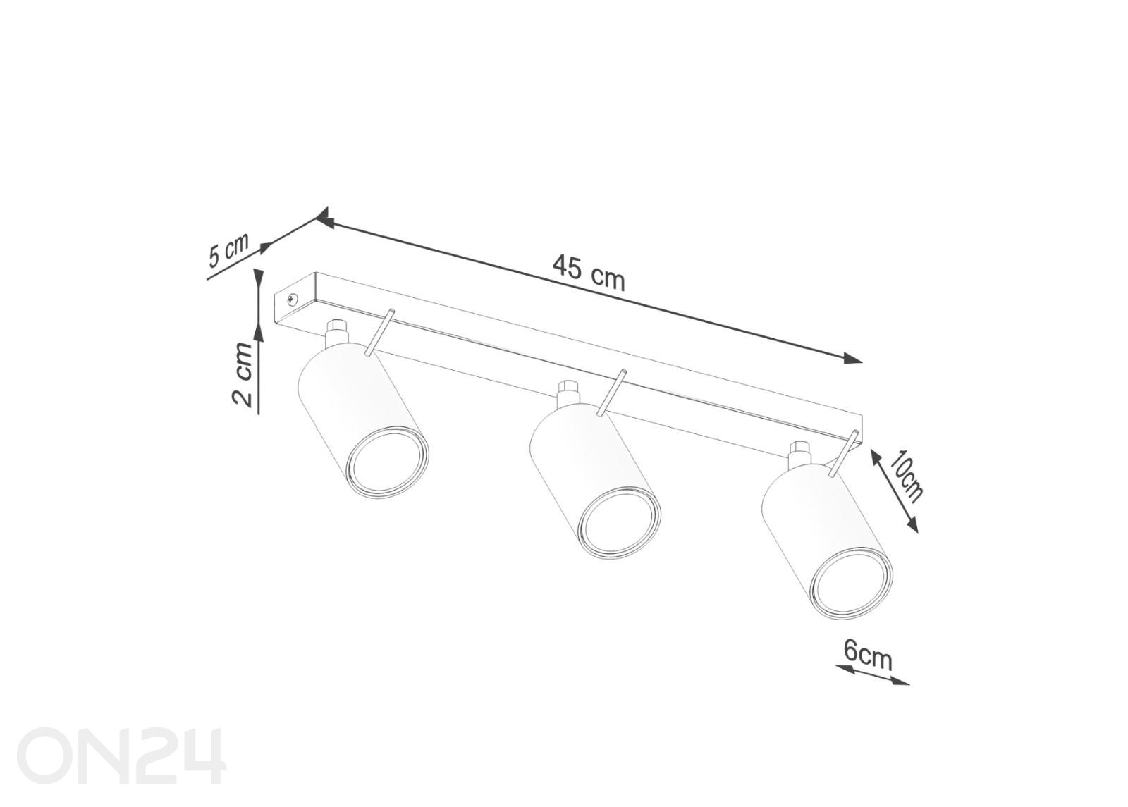 Kattovalaisin Ring 3, beige kuvasuurennos mitat
