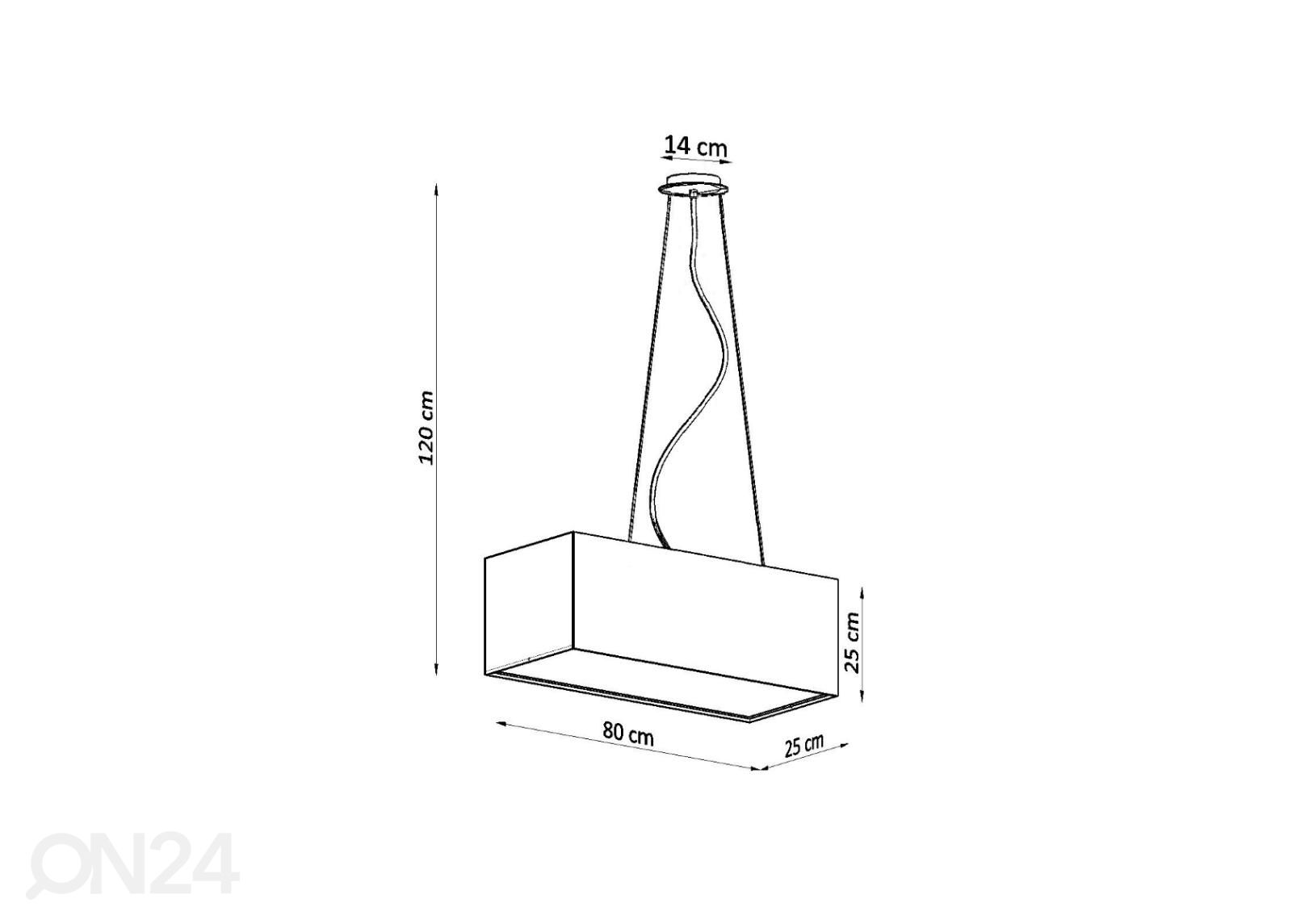 Kattovalaisin Santa Bis 80 kuvasuurennos mitat