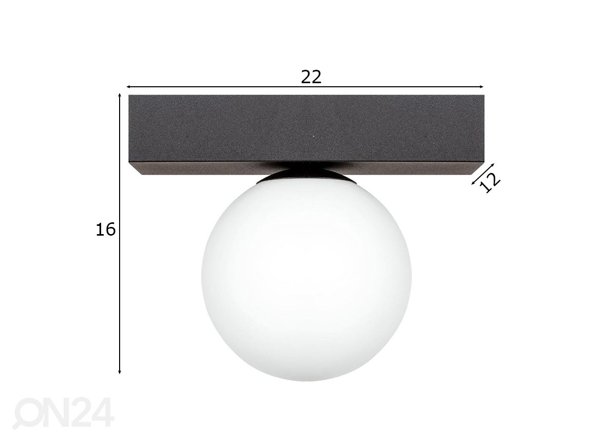 Kattovalaisin Sphere kuvasuurennos mitat
