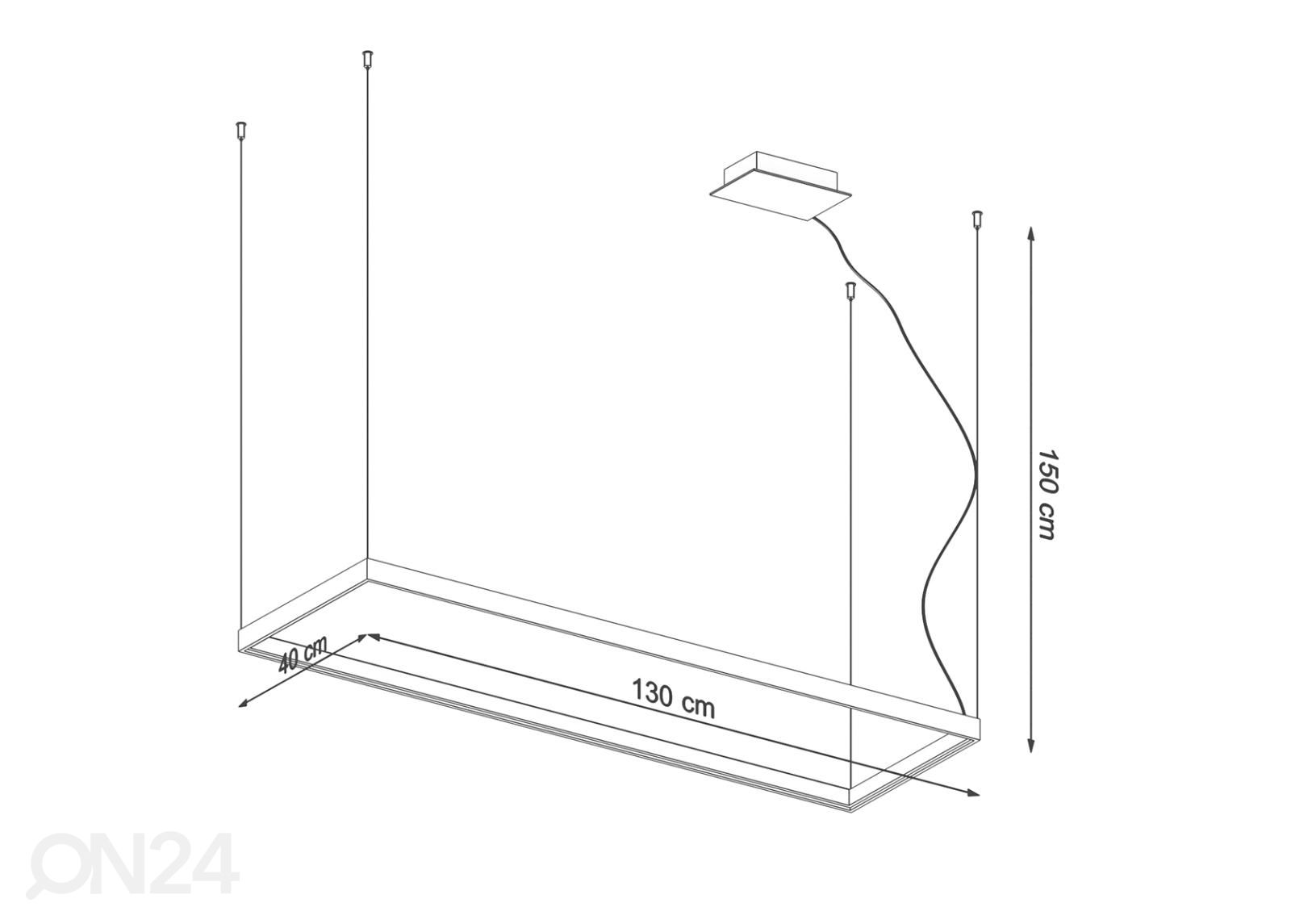 Kattovalaisin Tuula L 3000K kuvasuurennos mitat