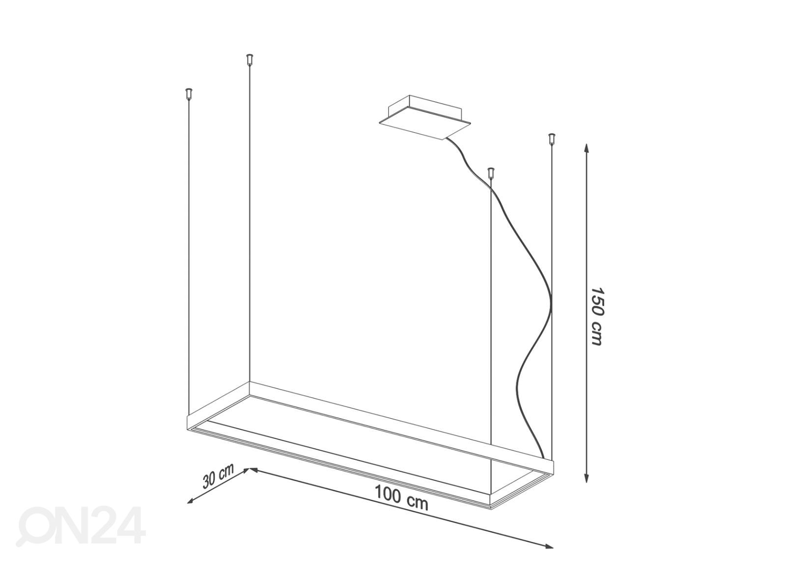 Kattovalaisin Tuula M 3000K kuvasuurennos mitat