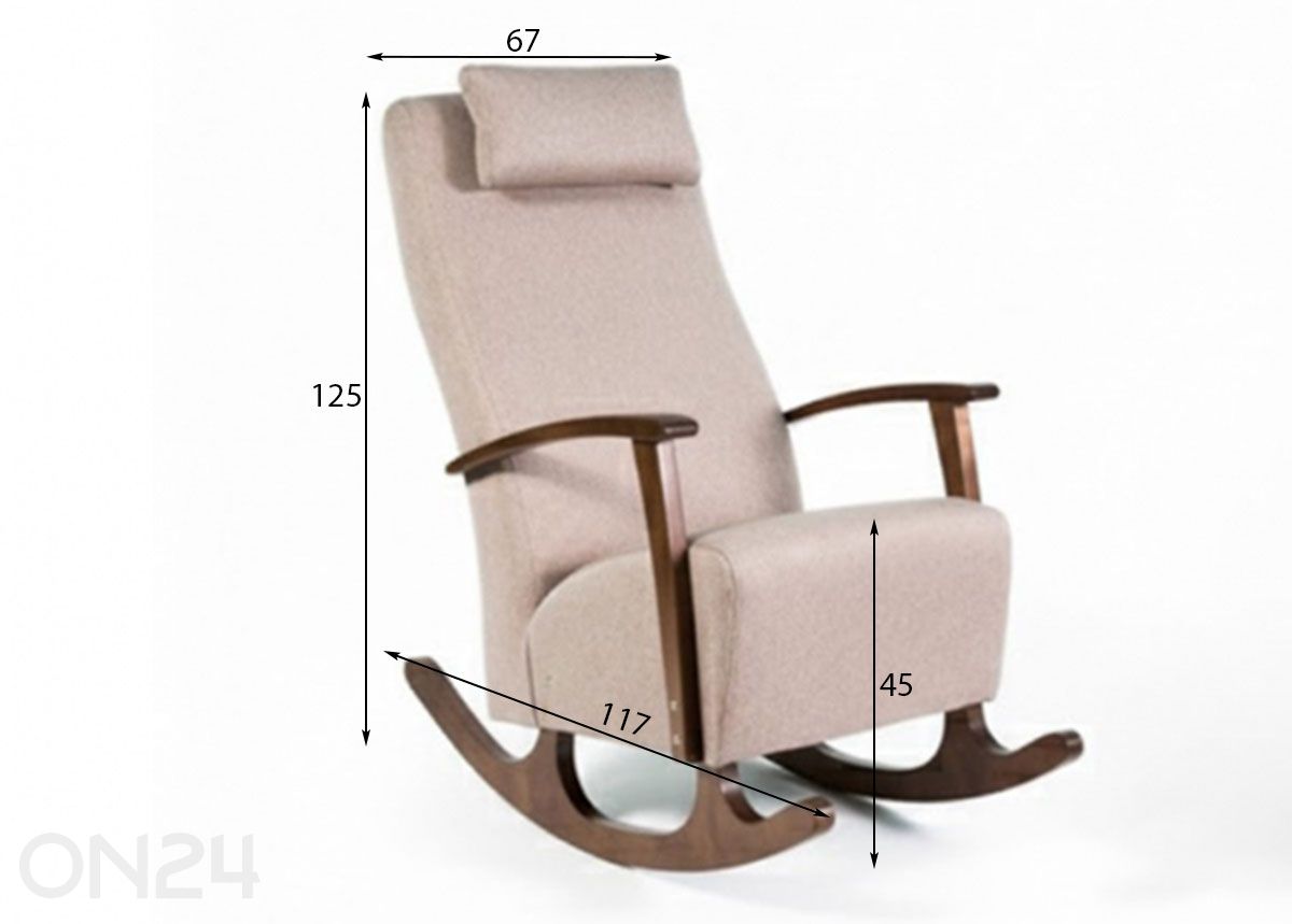 Keinutuoli Mira 1 kuvasuurennos mitat