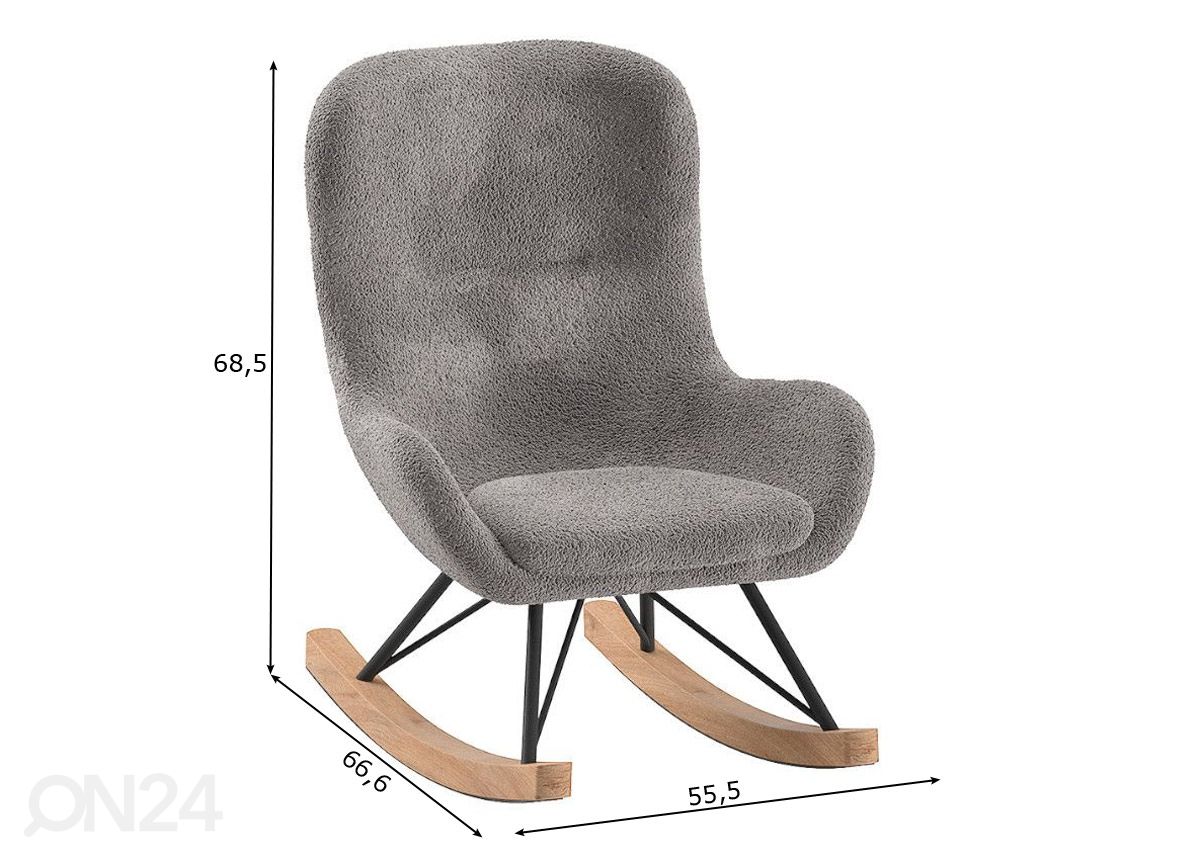 Keinutuoli Rocky Mini kuvasuurennos mitat