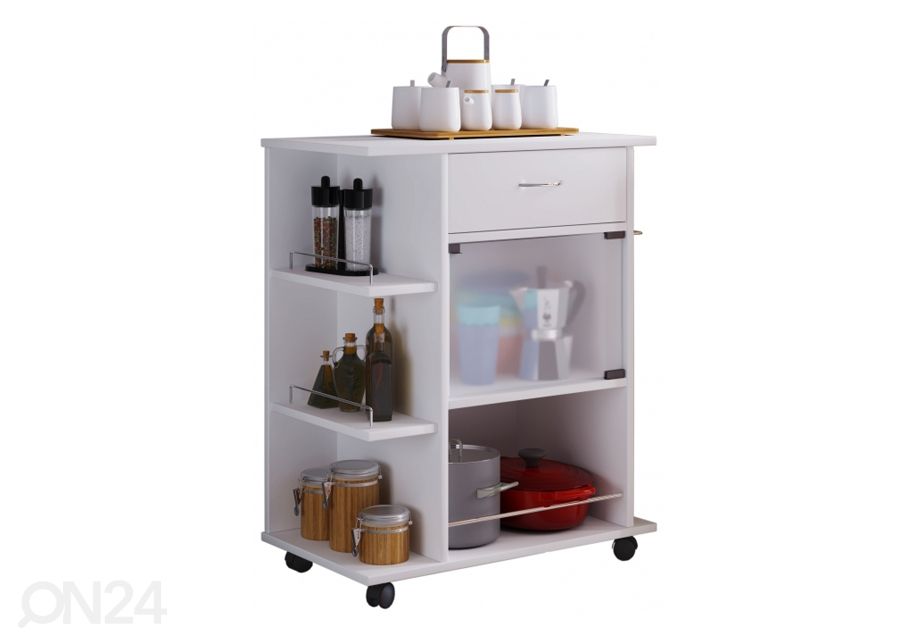 Keittiöhylly pyörillä Pocis 65 cm kuvasuurennos