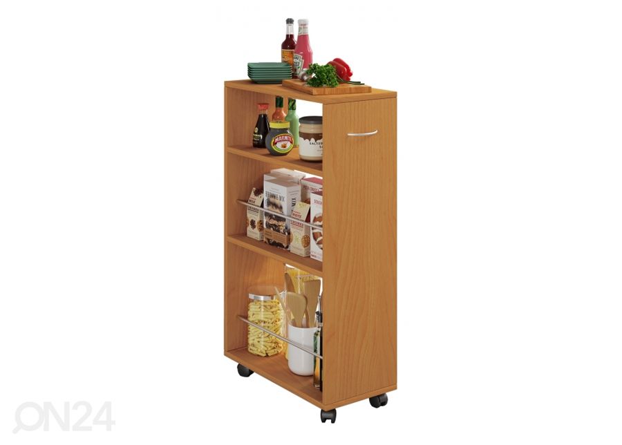 Keittiöhylly pyörillä Tusal 25 cm kuvasuurennos