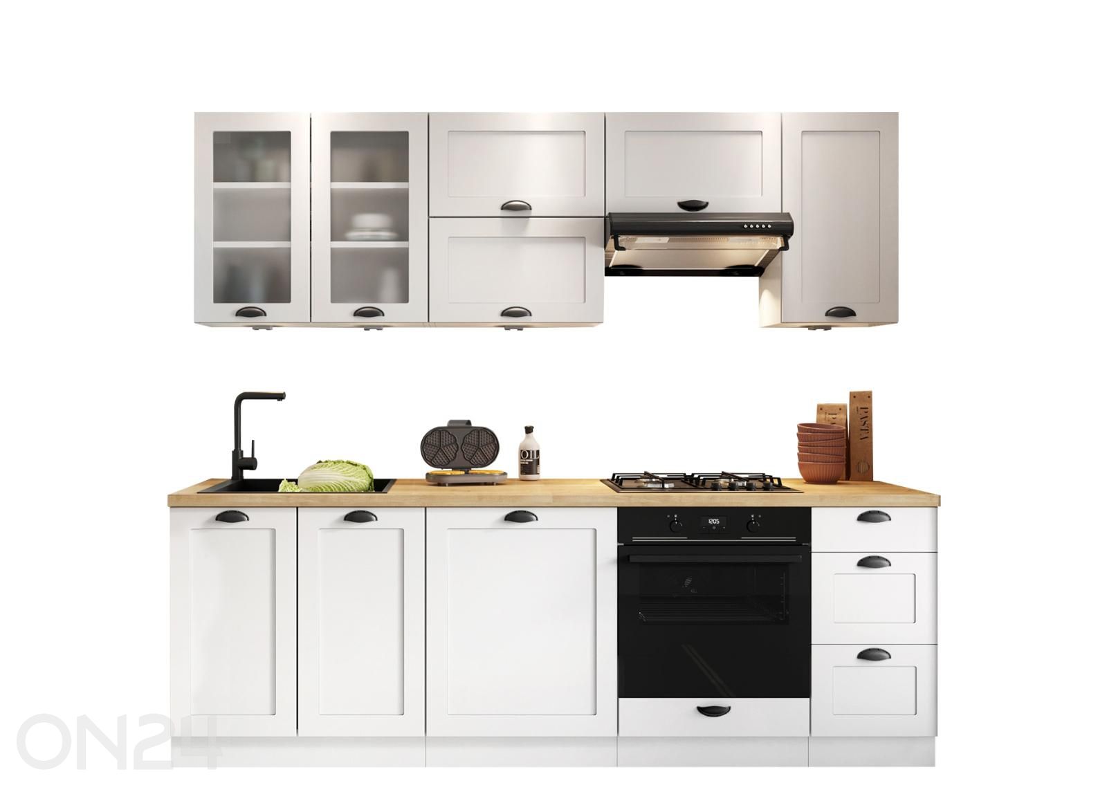 Keittiökalusteet Adeele 240 cm + LED kuvasuurennos