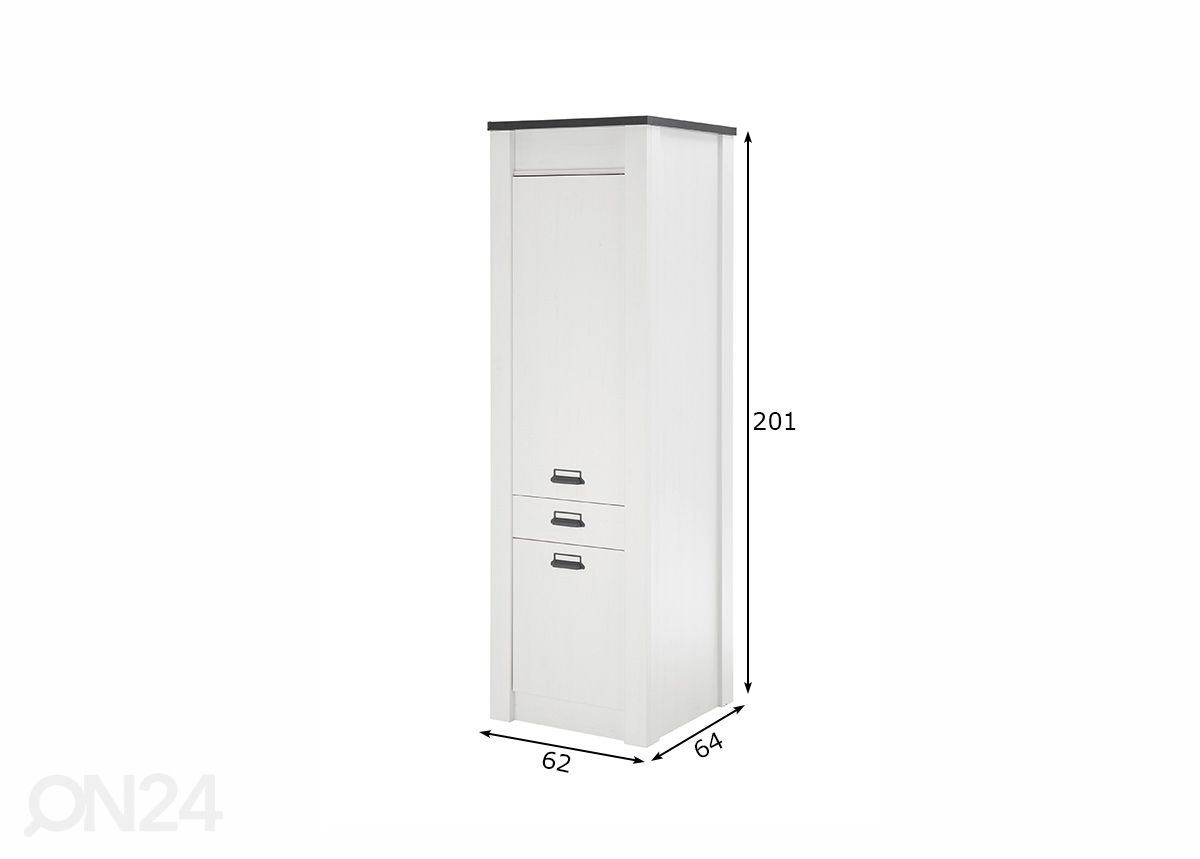 Keittiön kaappi Sherwood 62 cm kuvasuurennos mitat