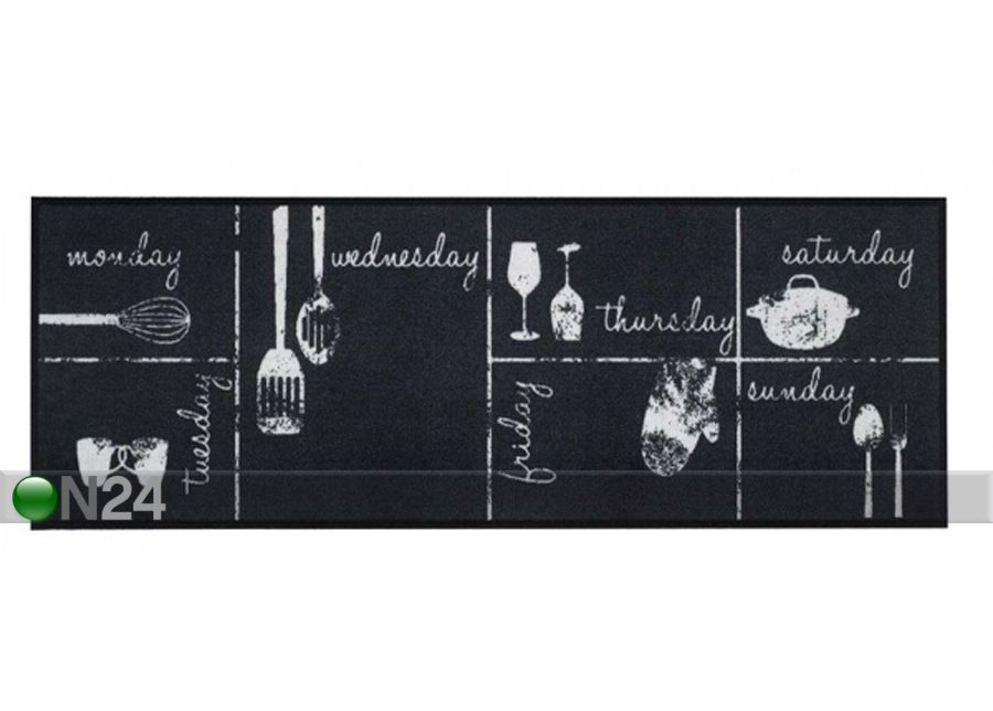 Keittiön matto Cook & Wash Weekcalendar kuvasuurennos