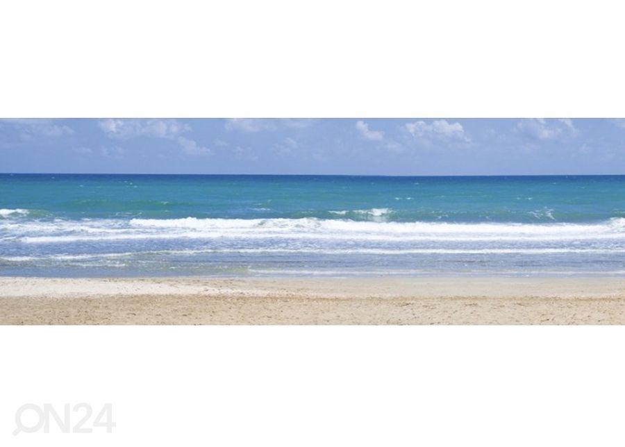 Keittiön välitila Empty Beach 180x60 cm kuvasuurennos