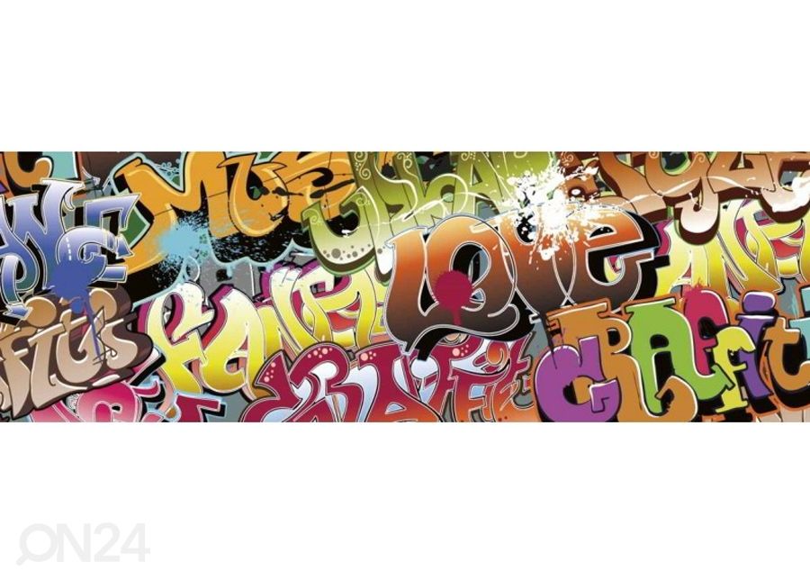 Keittiön välitila Graffiti 180x60 cm kuvasuurennos