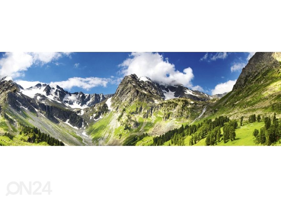 Keittiön välitila Mountains 180x60 cm kuvasuurennos