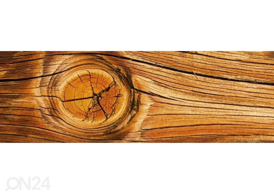 Keittiön välitila Wood knot 350x60 cm kuvasuurennos