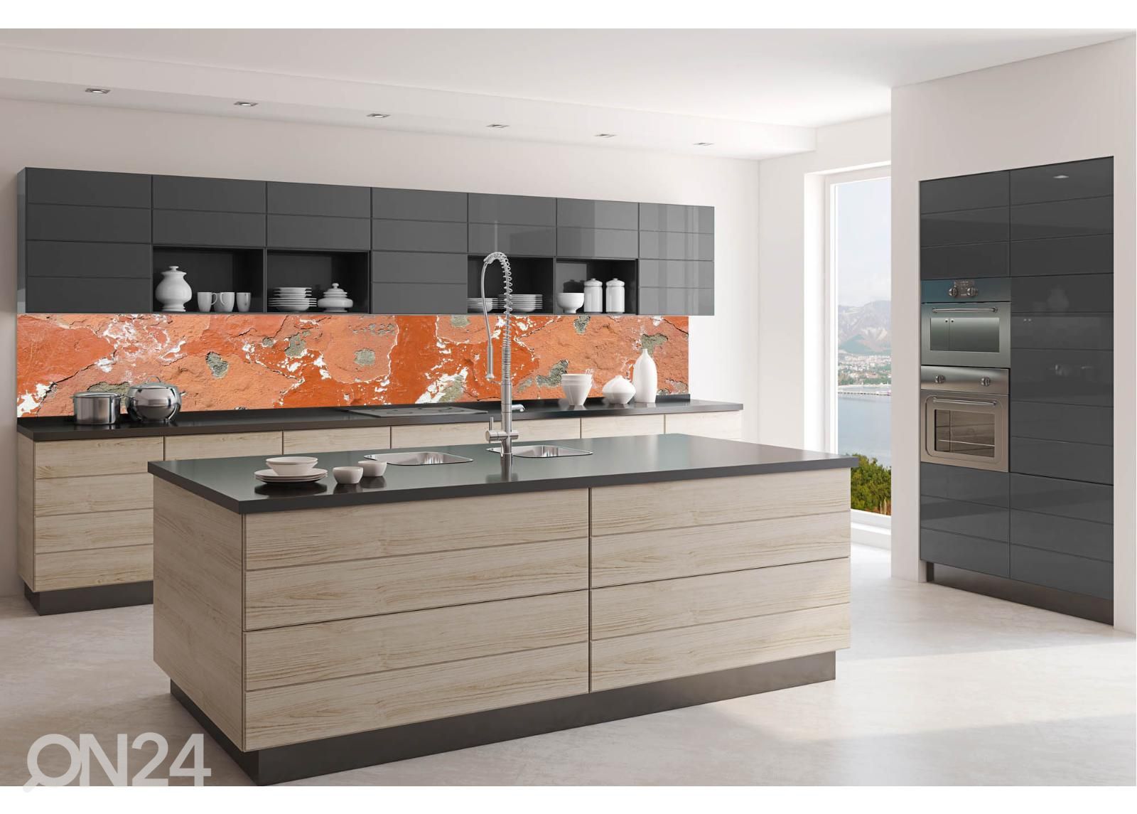 Keittiön välitilan tapetti Decay texture 180x60 cm kuvasuurennos