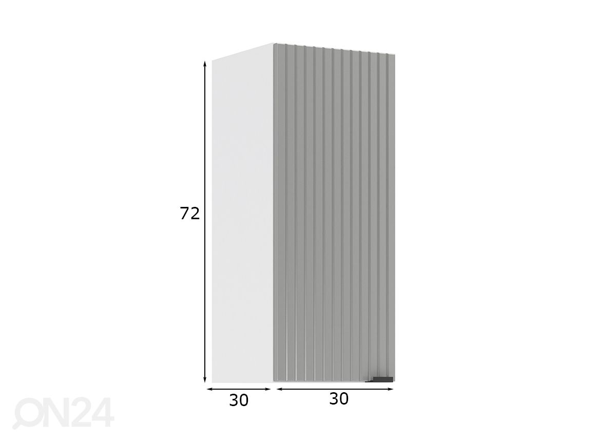 Keittiön yläkaappi Lissone 30 cm kuvasuurennos mitat