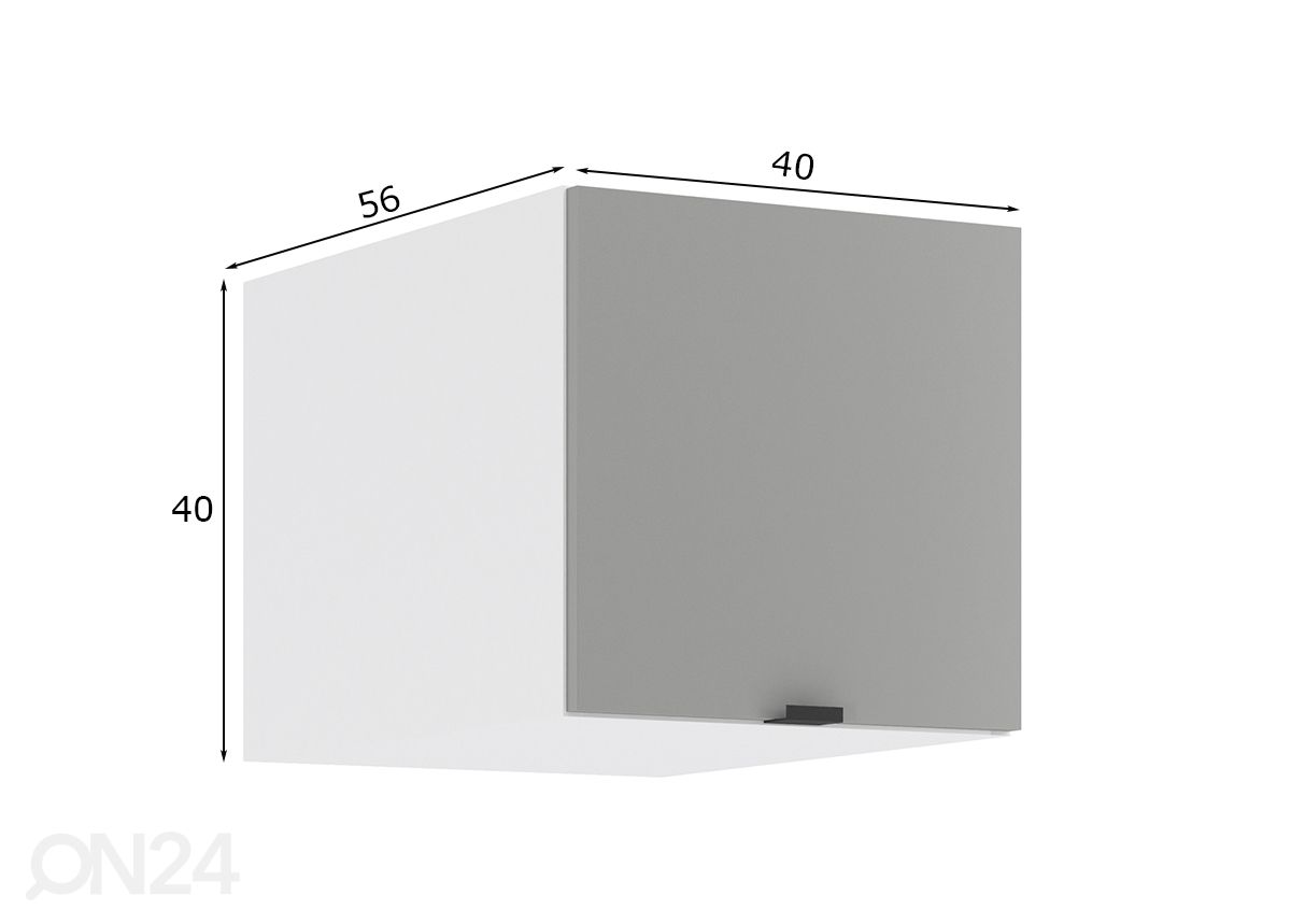 Keittiön yläkaappi Livorno 40 cm kuvasuurennos mitat