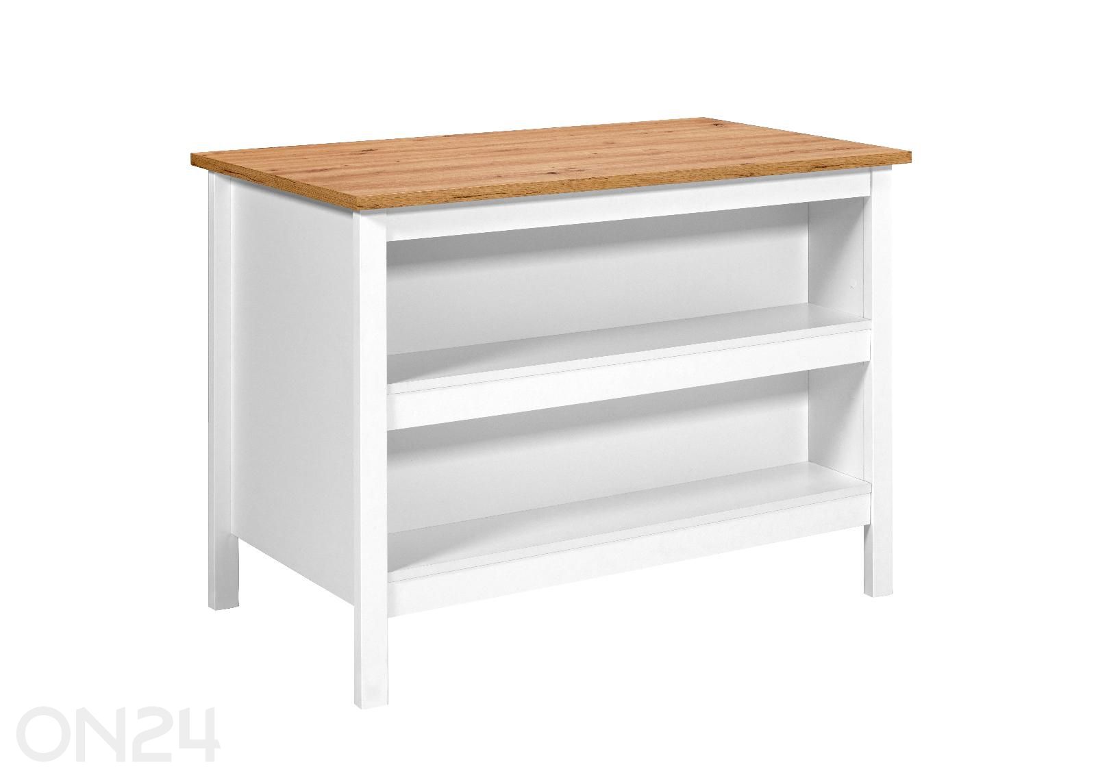 Keittiösaareke Julina, valkoinen / artisan-tammi kuvasuurennos