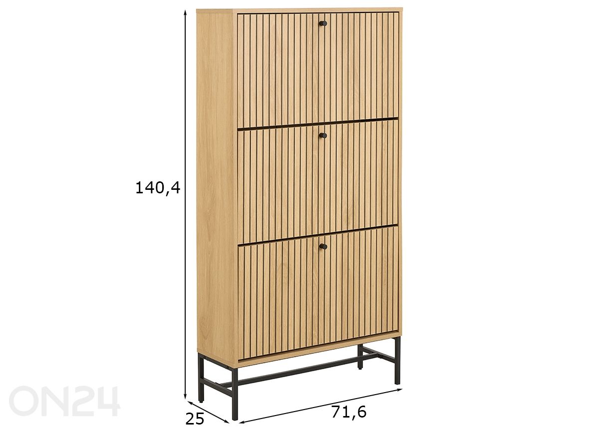 Kenkäkaappi Albany kuvasuurennos mitat