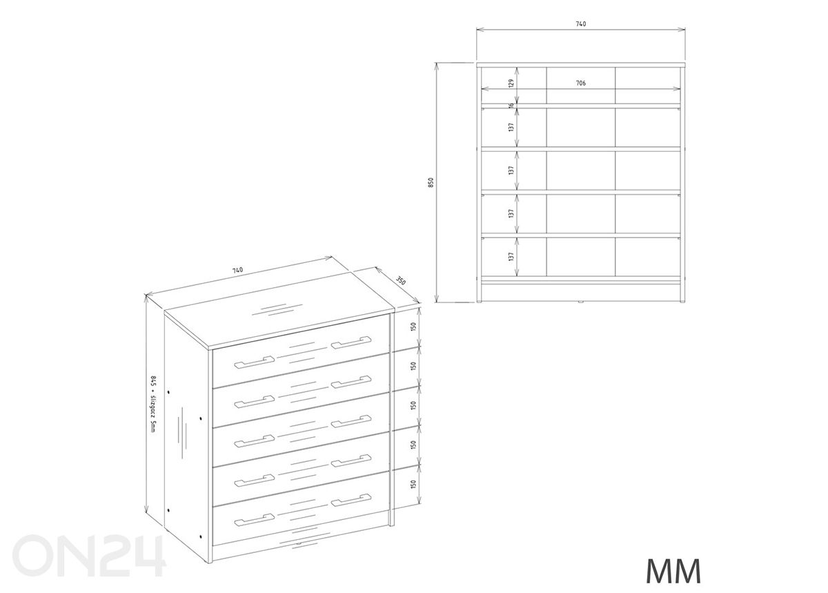 Kenkäkaappi Alex kuvasuurennos mitat