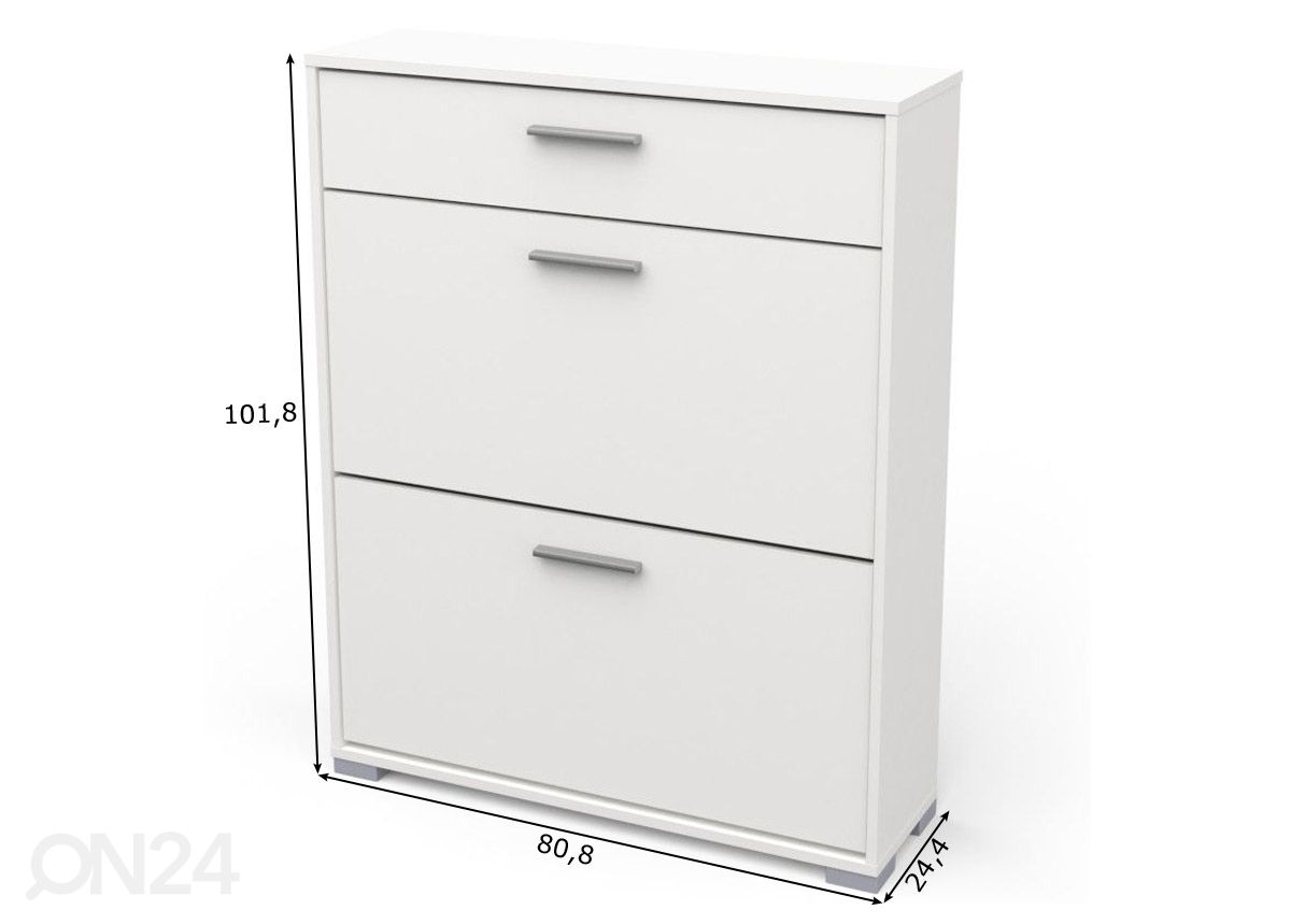 Kenkäkaappi Izzy 80,8 cm kuvasuurennos mitat