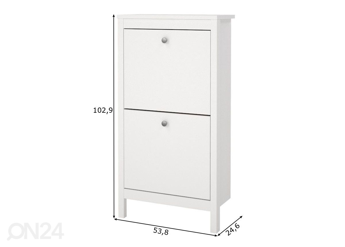 Kenkäkaappi Madrid 54 cm kuvasuurennos mitat