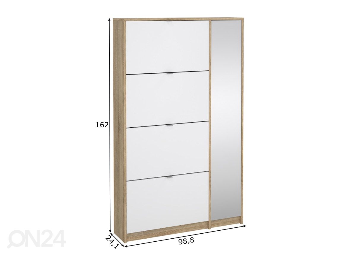 Kenkäkaappi Shoes 98,8 cm kuvasuurennos mitat