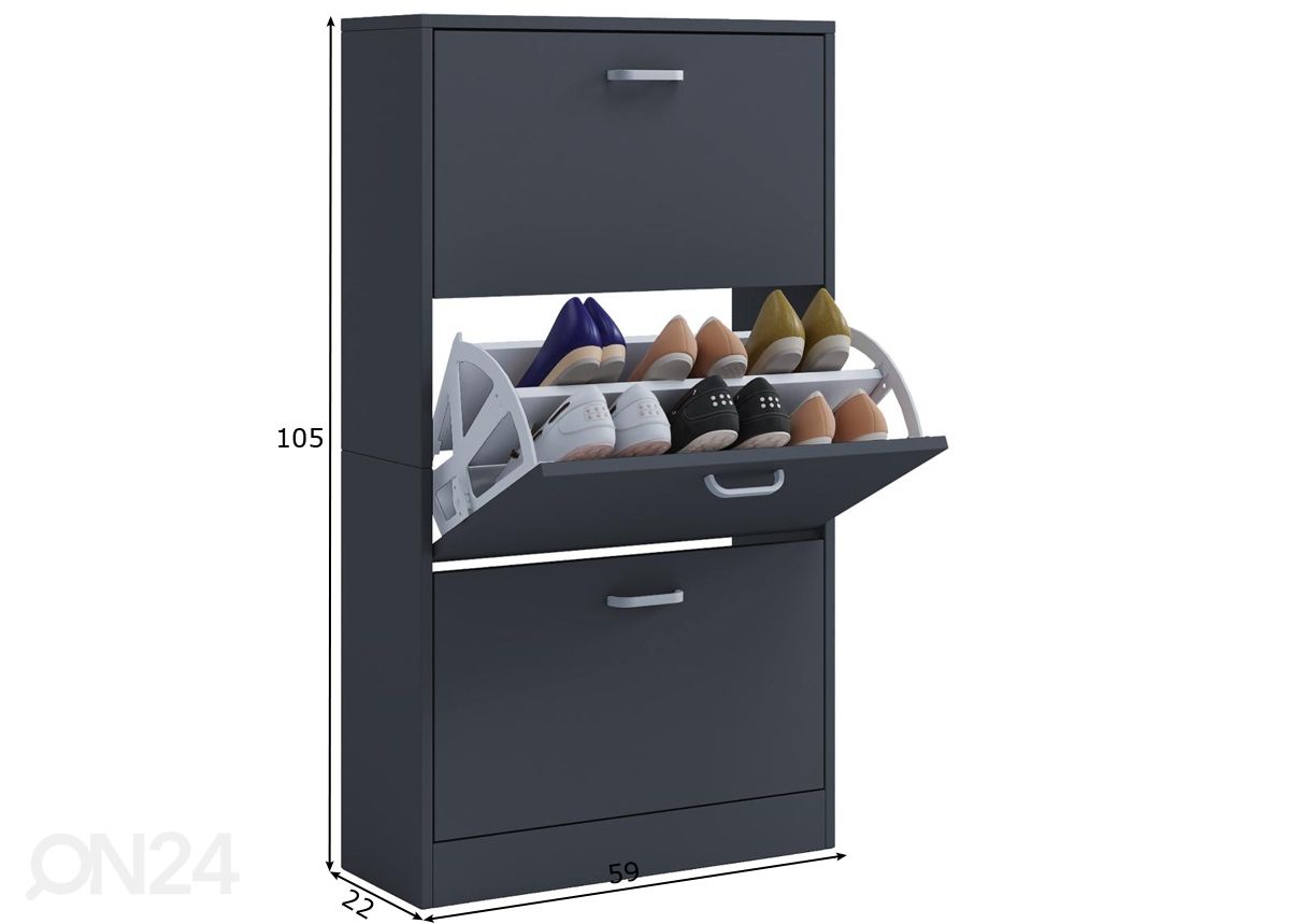 Kenkäkaappi Sipos L 59 cm kuvasuurennos mitat