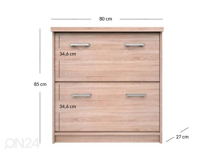 Kenkäkaappi Top mix 80 cm kuvasuurennos mitat