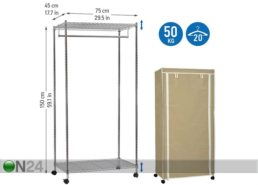 Kenkärekki Artmoon Buffalo Beige kuvasuurennos mitat