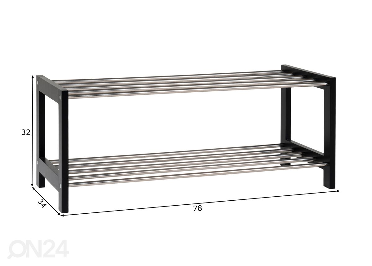 Kenkäteline Palmi 78 cm kuvasuurennos mitat