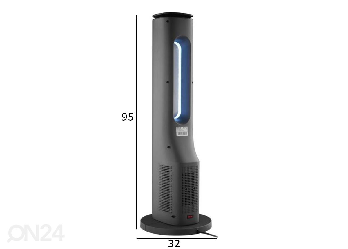 Keraaminen lämmitin ilman juoksupyörää Sencor SFH3704SL kuvasuurennos mitat