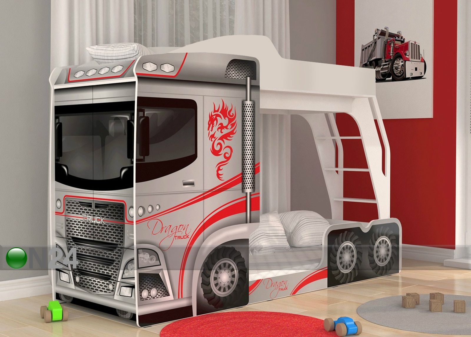 Kerrossänky Mega Truck 80x190 cm kuvasuurennos