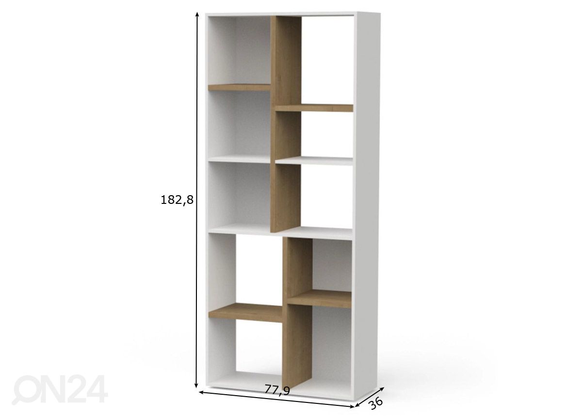 Kirjahylly Access 78 cm kuvasuurennos mitat