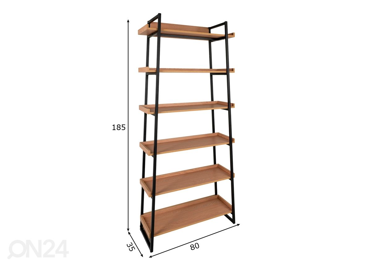 Kirjahylly Aloys 80 cm kuvasuurennos mitat