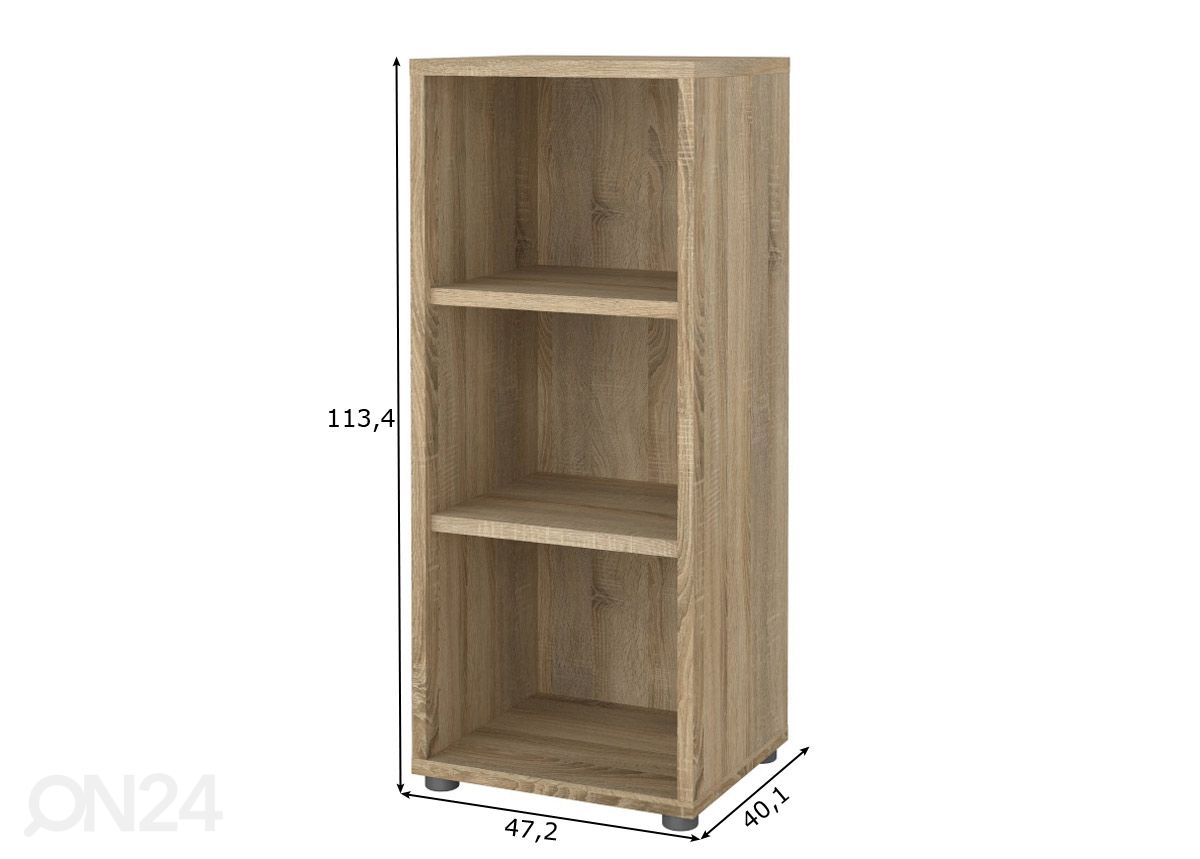 Kirjahylly Prima 47 cm kuvasuurennos mitat