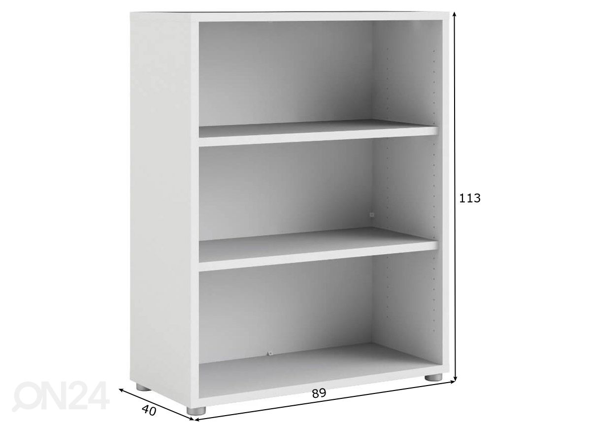 Kirjahylly Prima 89 cm kuvasuurennos mitat