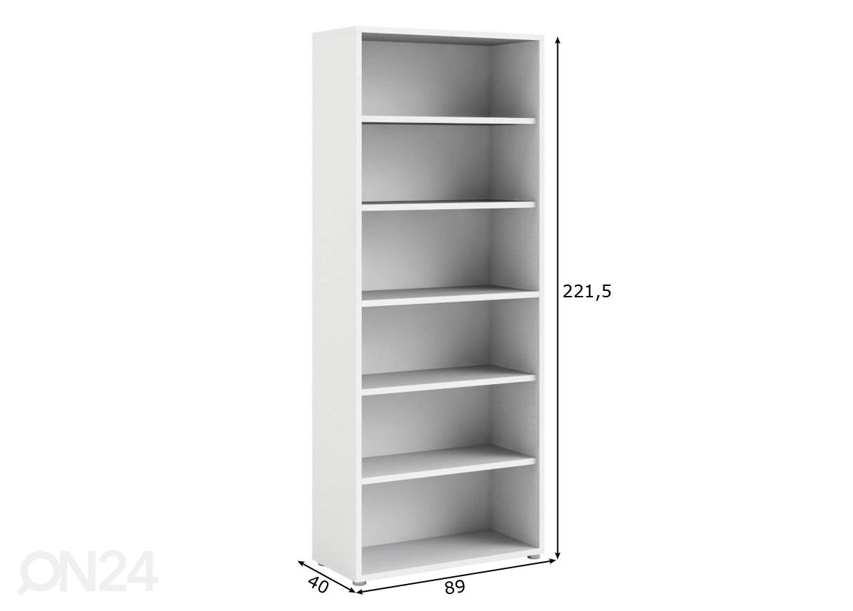 Kirjahylly Prima 89 cm kuvasuurennos mitat