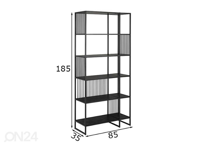 Kirjahylly Sherry 85 cm kuvasuurennos mitat