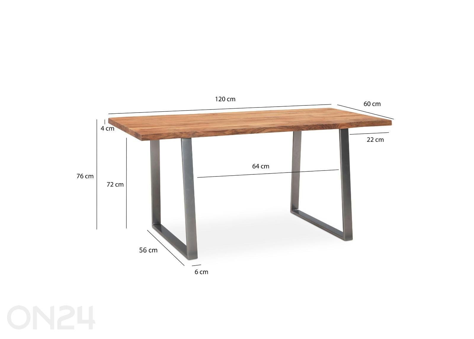 Kirjoituspöytä kuvasuurennos mitat