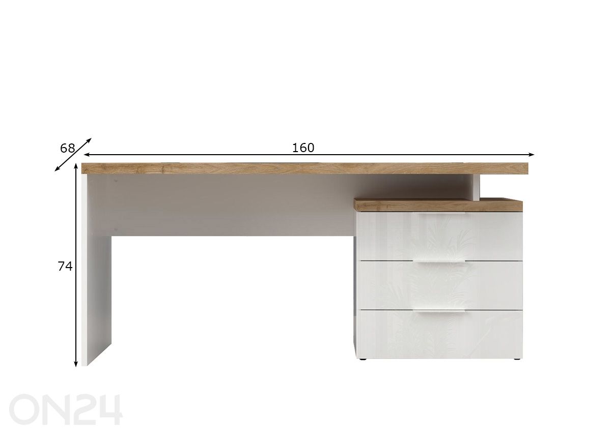 Kirjoituspöytä Easy kuvasuurennos mitat