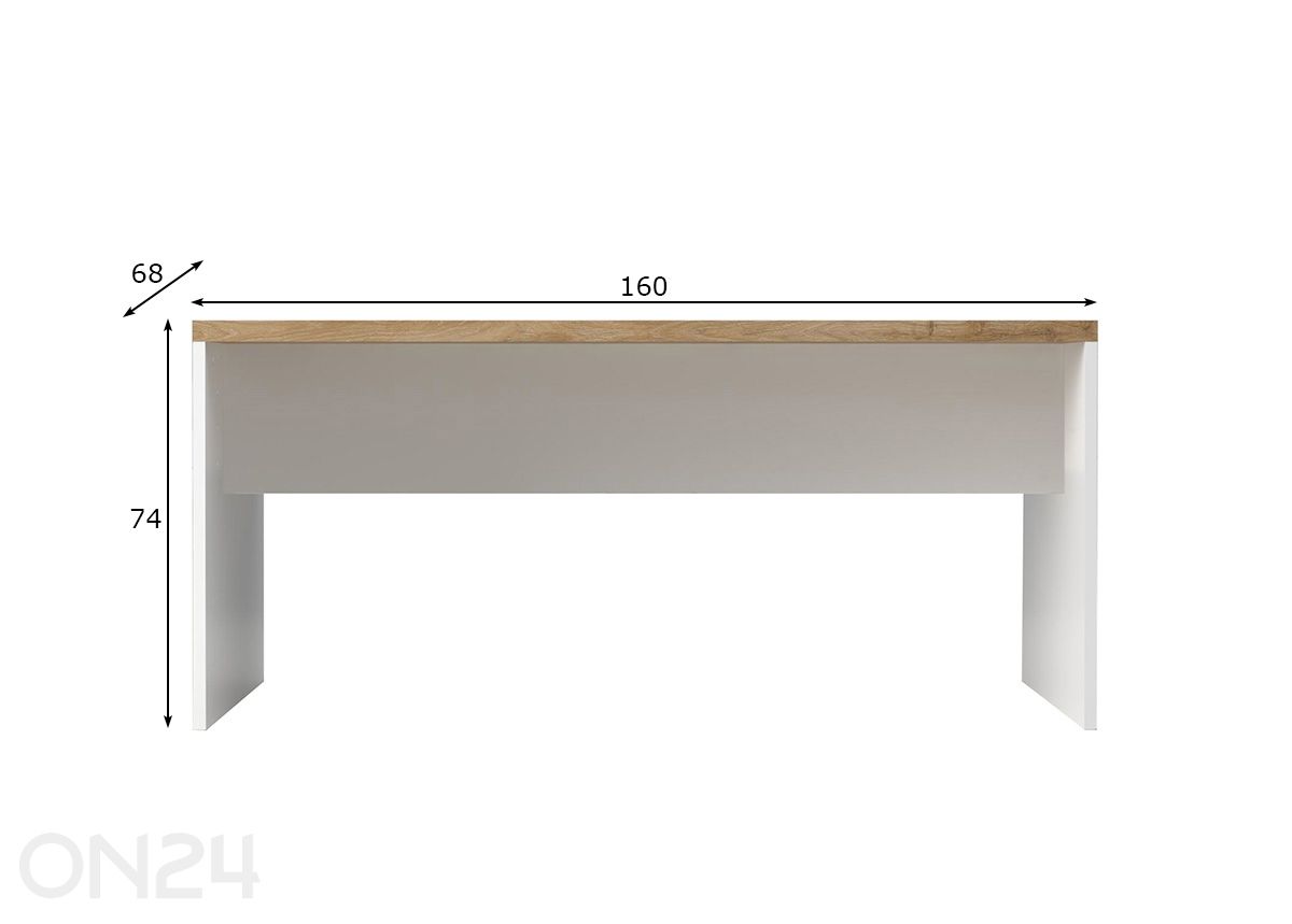 Kirjoituspöytä Easy kuvasuurennos mitat