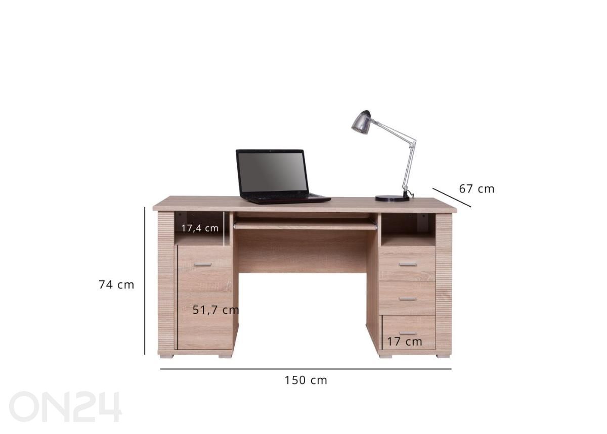 Kirjoituspöytä Gress kuvasuurennos mitat