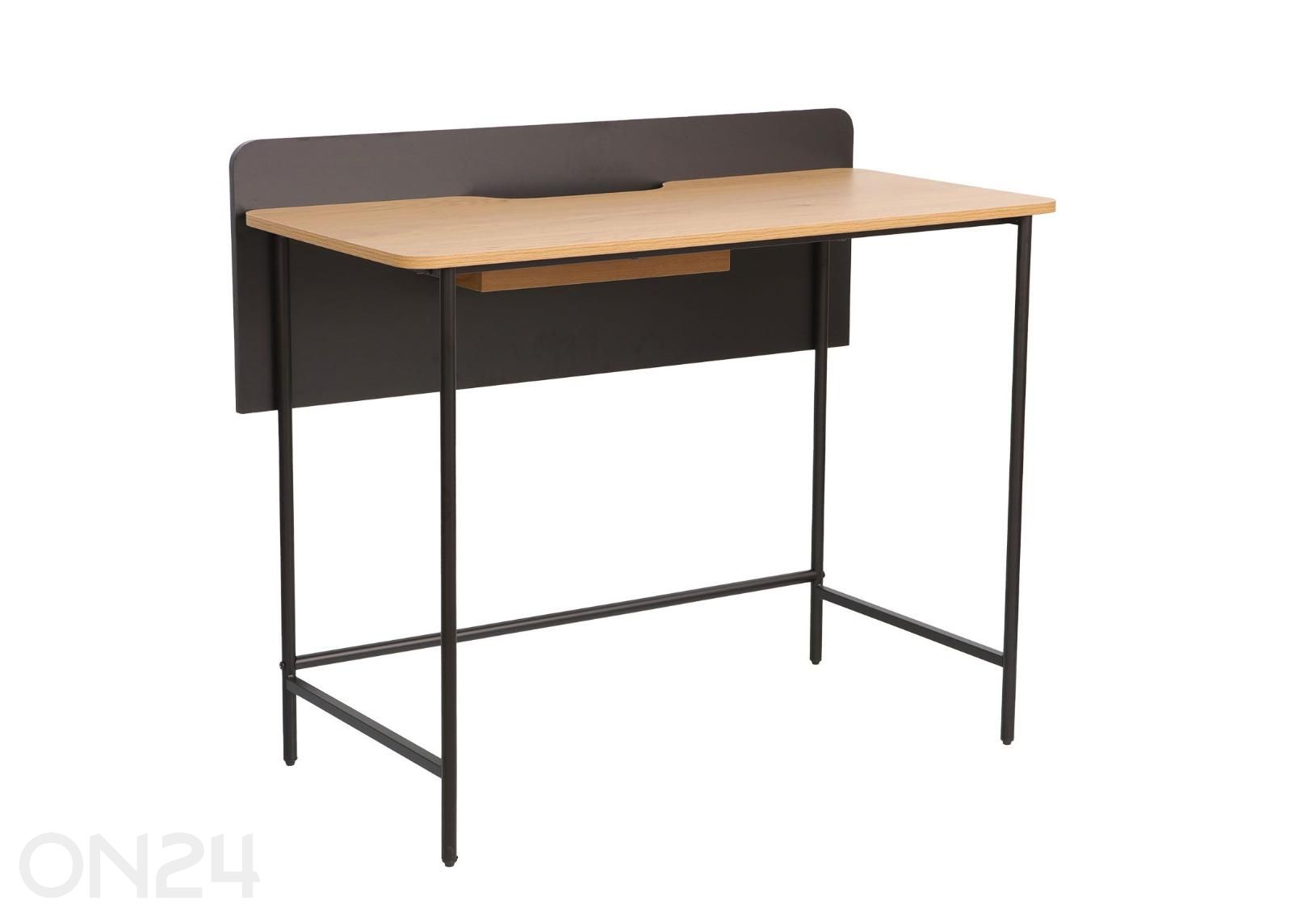 Kirjoituspöytä Harper 100 × 49,5 × K85 cm, saarni/musta kuvasuurennos