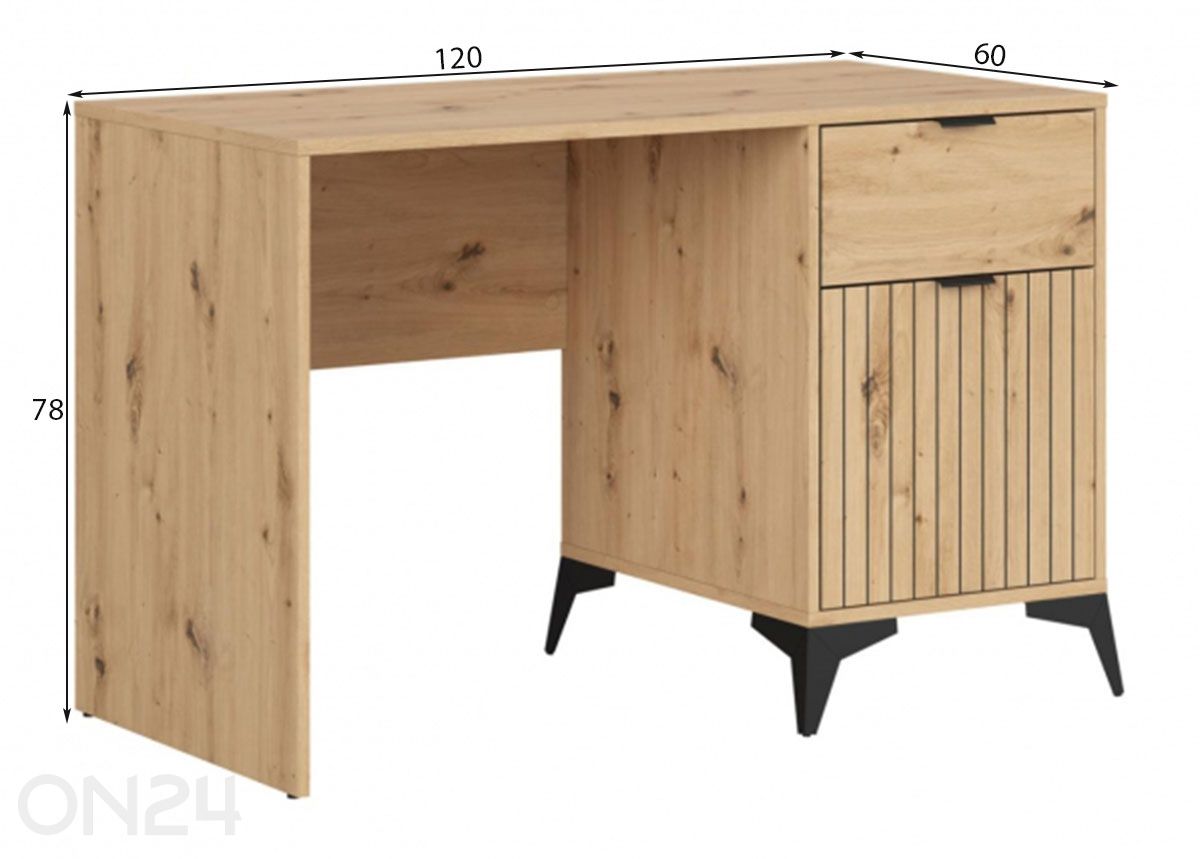 Kirjoituspöytä Lamea kuvasuurennos mitat