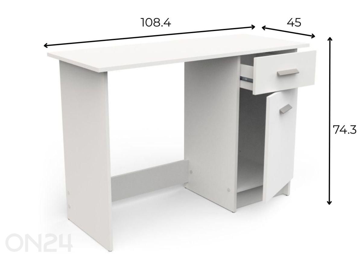 Kirjoituspöytä Osiris, 45x108 cm kuvasuurennos mitat