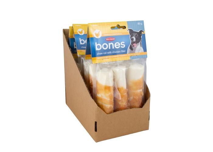 Koiran bones pureskelu makupala kanafilee S / M 80 g n3 kuvasuurennos