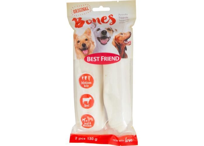 Koiran bones pureskelu makupala valkoinen m / m 130 g N2 kuvasuurennos