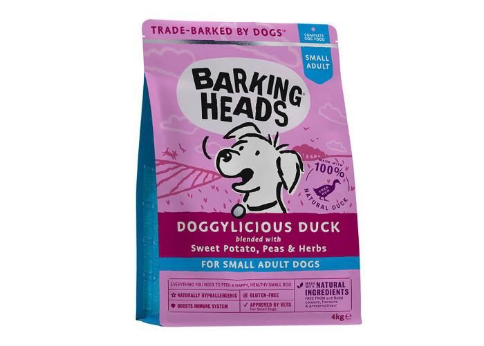 Koiran kuivamuona Barking Heads Doggylicious duck pienikokoiselle rodulle 4 kg kuvasuurennos