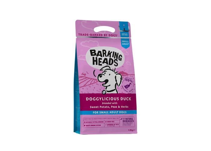 Koiran kuivaruoka Barking Heads Doggylicious duck pienikokoiselle rodulle 1,5 kg kuvasuurennos